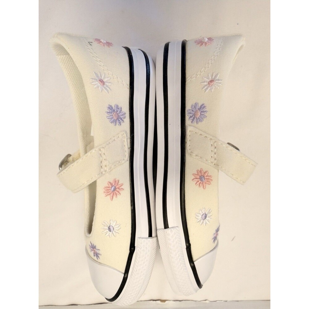 CONVERSE Chuck Taylor All Star Dainty Mary Jane Toddler Size 8 Cream Floral - Picture 6 of 10